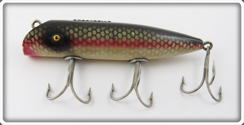 Vintage South Bend Scale Finish Red Blend Bass Obite Lure