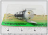 Heddon Black White Head Tiny Crazy Crawler On Card