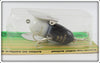 Heddon Black White Head Tiny Crazy Crawler On Card