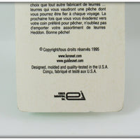 Heddon Black White Head Tiny Crazy Crawler On Card