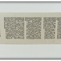 Heddon Black White Head Tiny Crazy Crawler On Card