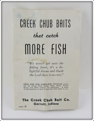 Vintage Creek Chub Baits Catch More Fish Lure Pocket Catalog