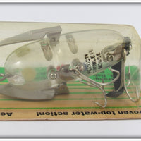 Heddon Clear Cream Eyes With Dice Crazy Crawler Mouse On Card