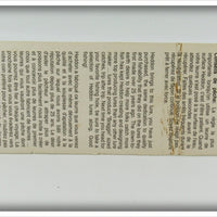 Heddon Clear Cream Eyes With Dice Crazy Crawler Mouse On Card