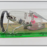 Heddon Clear Pink Eyes With Dice Crazy Crawler Mouse On Card