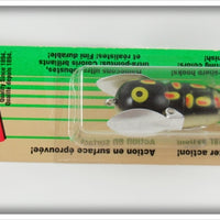Heddon Glo Black Frog Tiny Crazy Crawler Lure On Card 
