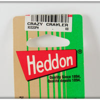 Heddon Glo Black Frog Tiny Crazy Crawler On Card