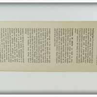 Heddon Glo Black Frog Tiny Crazy Crawler On Card