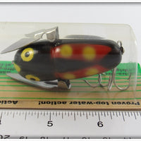 Heddon Black Red Wings Crazy Crawler On Card