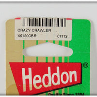 Heddon Black Red Wings Crazy Crawler On Card