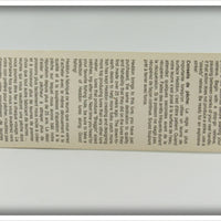 Heddon Black Red Wings Crazy Crawler On Card