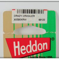 Heddon Red & White Shore Tiny Crazy Crawler On Card