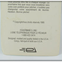 Heddon Red & White Shore Tiny Crazy Crawler On Card