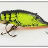 Bagley Black On Chartreuse Bitty Craw Lure