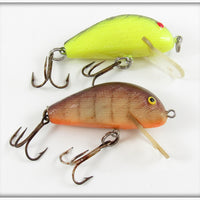 Norman Chatreuse & Brown Striped Quarterback Lure Pair 