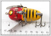Heddon Yellow Red Head Fat Head Crazy Crawler