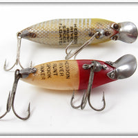 Heddon White Red Head & Yellow Shore River Runt Pair