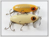 Arbogast Luminous & Yellow Silver Ribs Jitterbug Lure Pair 