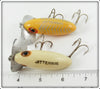 Arbogast Luminous & Yellow Silver Ribs Jitterbug Pair