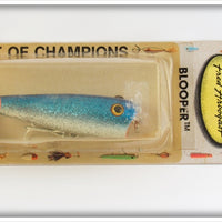 Vintage Arbogast Blue Flitter Blooper Lure On Card