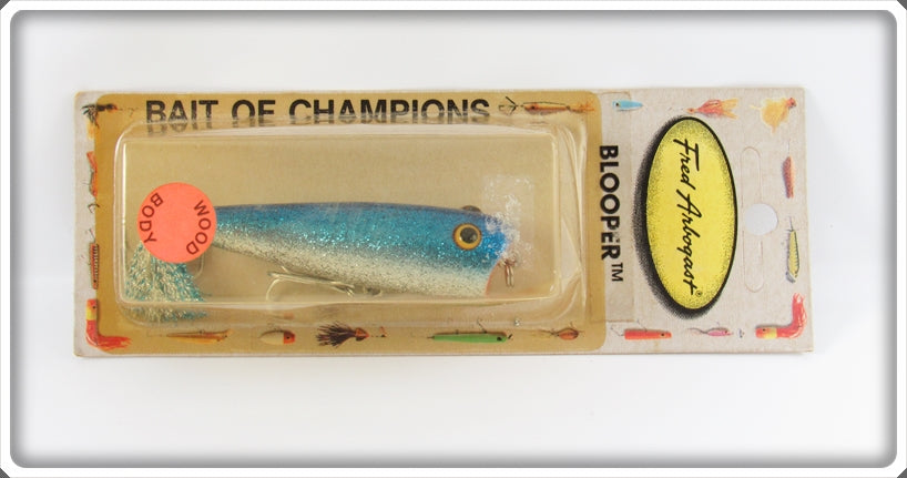 Vintage Arbogast Blue Flitter Blooper Lure On Card