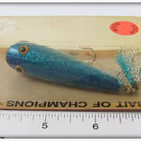 Arbogast Blue Flitter Blooper On Card