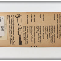 Arbogast Blue Flitter Blooper On Card