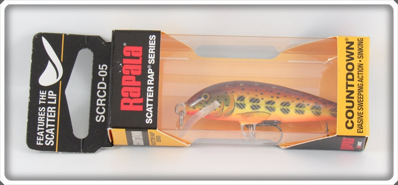 Rapala Hot Mustard Muddler Scatter Rap Countdown Lure In Box For