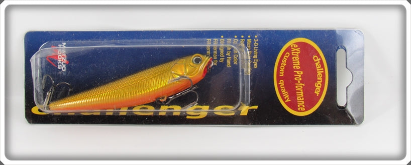 Challenger Gold Black Back Crankbait Lure On Card