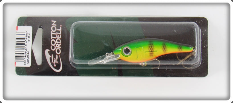 Cotton Cordell Perch Grappler Shad Lure On Card 