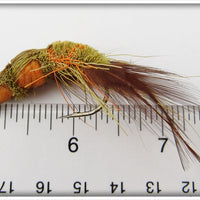 Deer Hair Green & Orange Fly Rod Crawdad