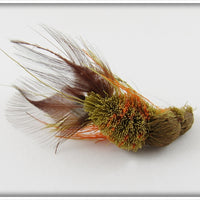 Deer Hair Green & Orange Fly Rod Crawdad