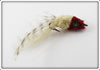 Vintage Deer Hair Red & White Fly Rod Bug Lure 