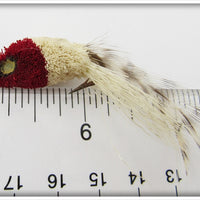 Deer Hair Red & White Fly Rod Bug