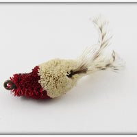 Deer Hair Red & White Fly Rod Bug
