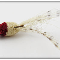 Deer Hair Red & White Fly Rod Bug