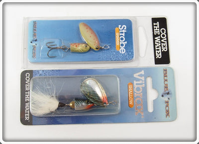Blue Fox Strobe Spinner & Vibrax Shallow Lure Pair On Cards
