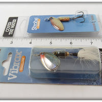 Blue Fox Strobe Spinner & Vibrax Shallow Pair On Cards