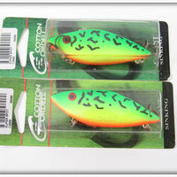 Cotton Cordell Firetiger Super Spot Lure Pair On Cards 