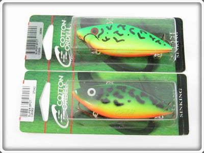 Cotton Cordell Firetiger Super Spot Lure Pair On Cards