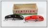 Vintage Helin Orange & Black U20 Flatfish Lure Pair With Box 