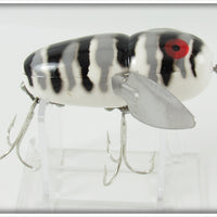 Heddon Grey & Black Striped Crazy Crawler Lure