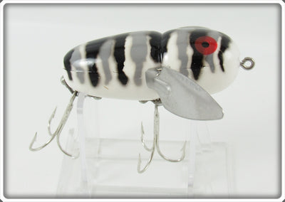 Heddon Grey & Black Striped Crazy Crawler Lure