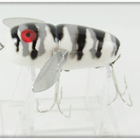 Heddon Grey & Black Striped Crazy Crawler
