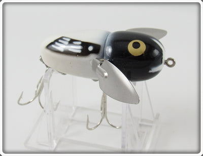 Heddon White With Black Head Crazy Crawler Lure
