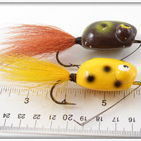 Weber Yellow & Green Dylite Spinning Frog Pair