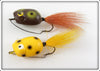 Weber Yellow & Green Dylite Spinning Frog Pair