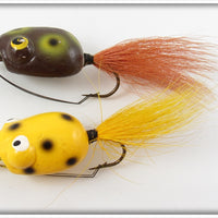Weber Yellow & Green Dylite Spinning Frog Pair