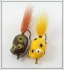 Weber Yellow & Green Dylite Spinning Frog Pair