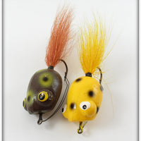 Weber Yellow & Green Dylite Spinning Frog Pair